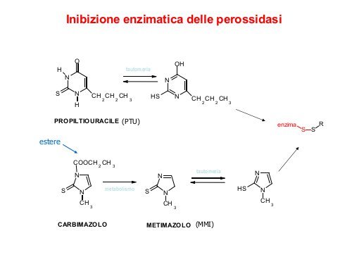 Inibizione enzimatica tireoperossidasi