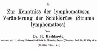 Frontespizio dell’articolo originale di Hashimoto